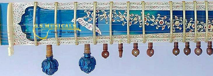 SITAR ROYAL BLUE PROFFESSIONAL WITH FIBERGLASS CASE GSM075