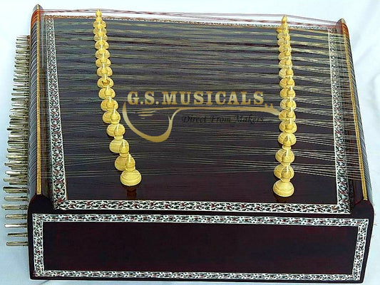 SANTOOR INDIAN HARP SANTUR MADE OF COMPLETE WOOD WITH FIBREGLASS CASE GSM080