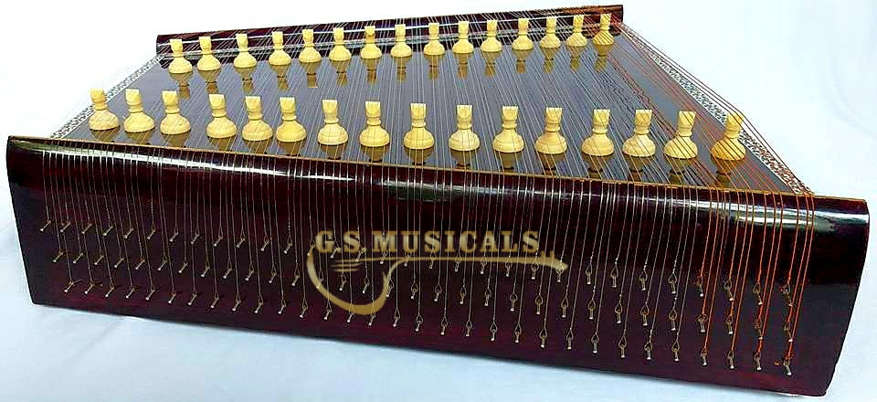 SANTOOR INDIAN HARP SANTUR MADE OF COMPLETE WOOD WITH FIBREGLASS CASE GSM080