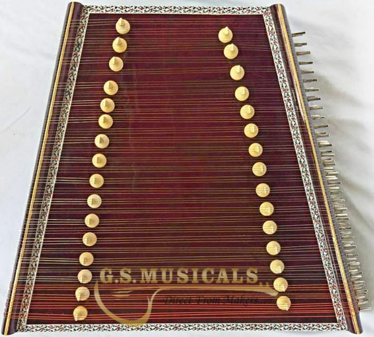 SANTOOR INDIAN HARP SANTUR MADE OF COMPLETE WOOD WITH FIBREGLASS CASE GSM080