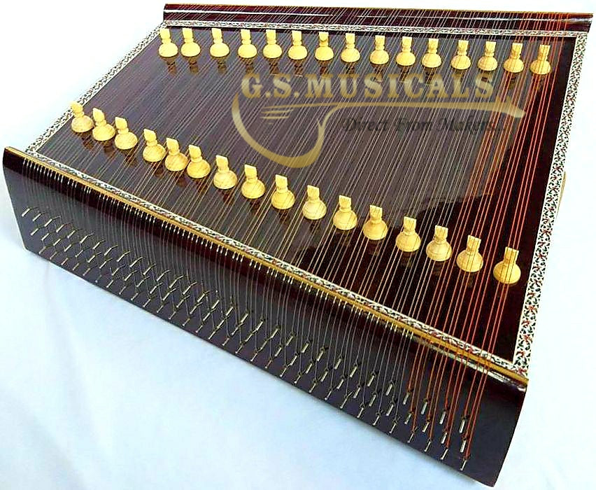 SANTOOR INDIAN HARP SANTUR MADE OF COMPLETE WOOD WITH FIBREGLASS CASE GSM080