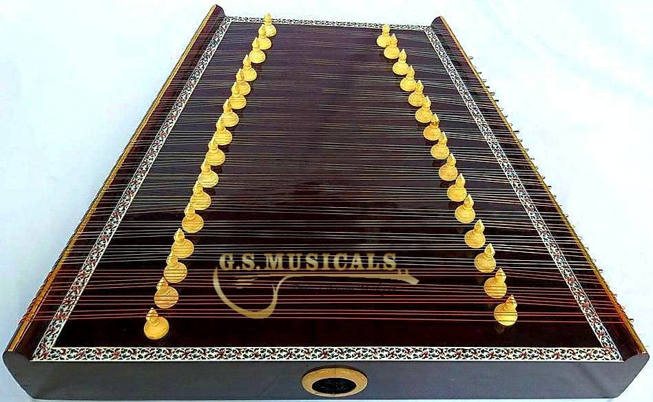 SANTOOR INDIAN HARP SANTUR MADE OF COMPLETE WOOD WITH FIBREGLASS CASE GSM080