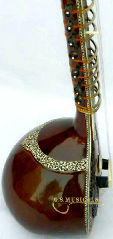 SITAR FLOWER DESIGNE WITH FIBERGLASS CASE SITAR GSM082