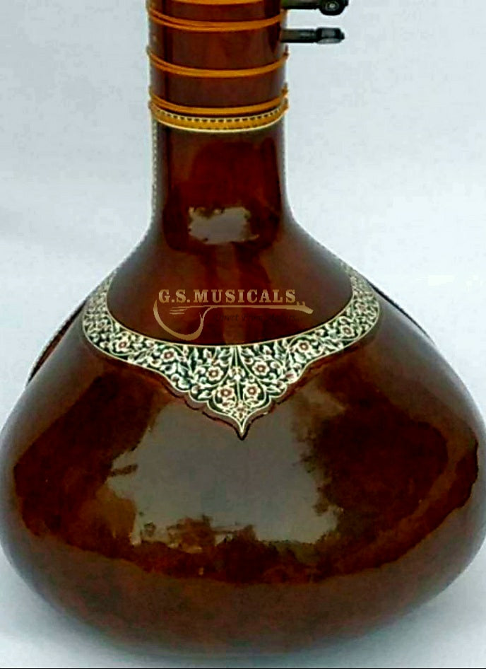 SITAR FLOWER DESIGNE WITH FIBERGLASS CASE SITAR GSM082