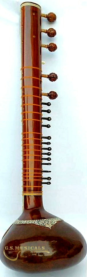 SITAR FLOWER DESIGNE WITH FIBERGLASS CASE SITAR GSM082