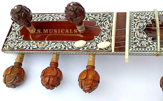 SITAR FLOWER DESIGNE WITH FIBERGLASS CASE SITAR GSM082