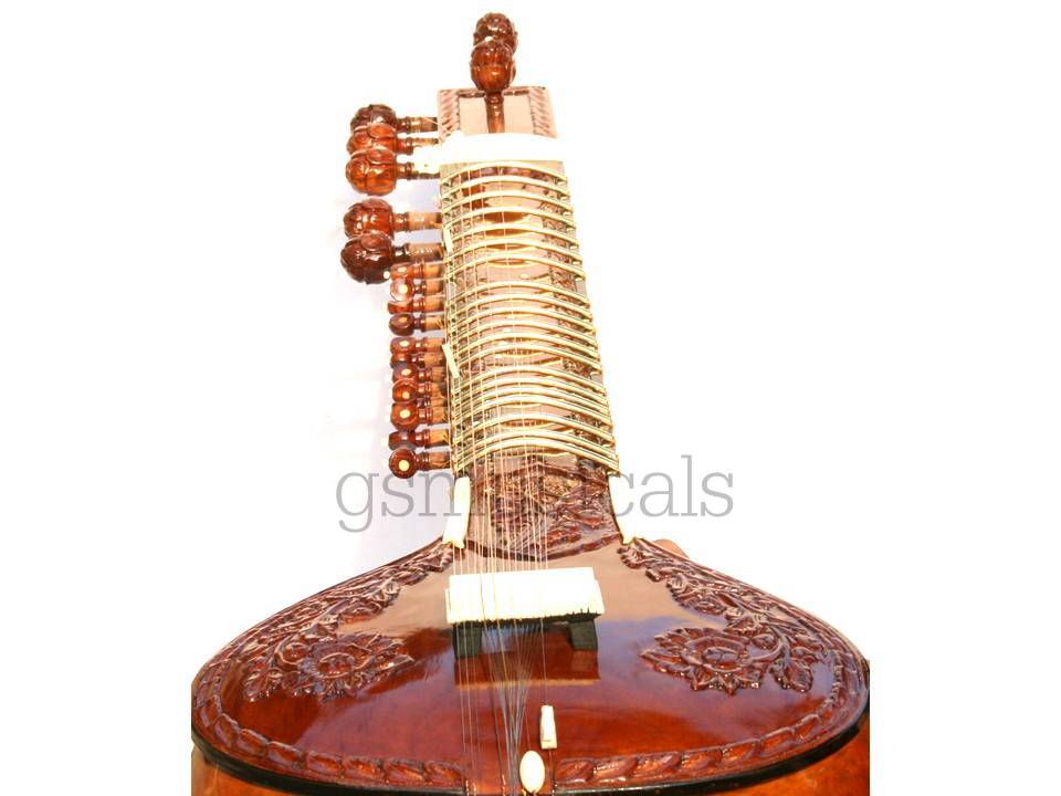 SITAR HEMRAJ HAND CARVED  Pt. RAVI SHANHKAR STYLE GSM006