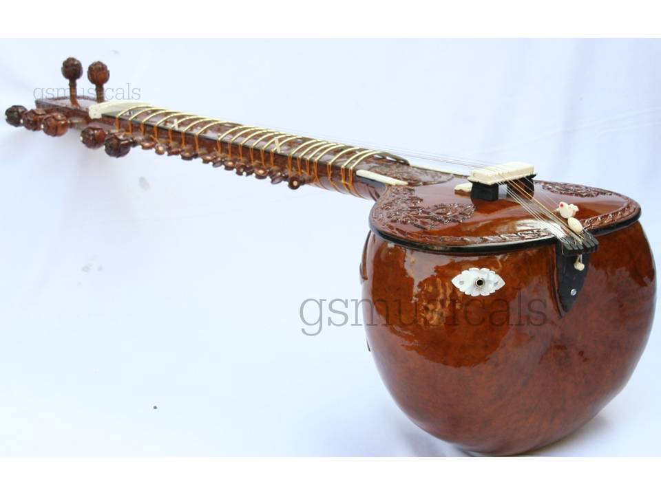 SITAR HEMRAJ HAND CARVED  Pt. RAVI SHANHKAR STYLE GSM006